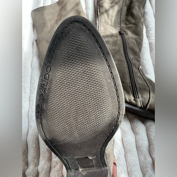 Aldo grey Nubuck over the knee boots - Picture 8 of 9